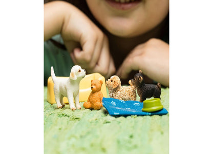 Schleich Farm World Puppy Pen Playset with Detailed Figurines