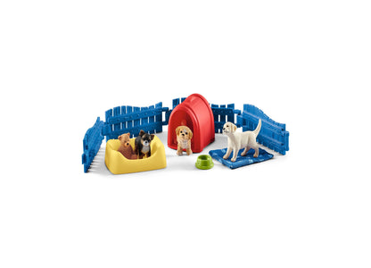 Schleich Farm World Puppy Pen Playset with Detailed Figurines