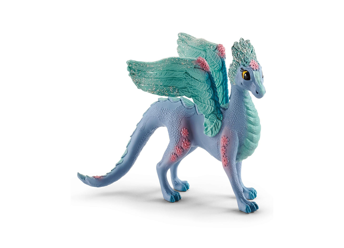 Schleich Bayala 7.1 inch Blossom Dragon Mother & Child - Magical Figurine