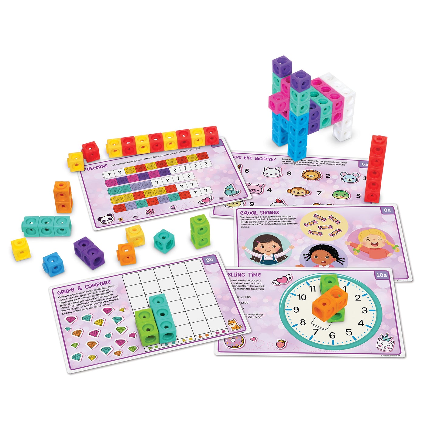 Learning Resources Mathlink Cubes - Kindergarten Math Activity Set - Mathatics!