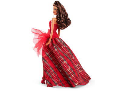 Barbie Signature 2024 Holiday Barbie Fashion Doll, Seasonal Collector Gift, Light Brown Hair with Plaid Gown