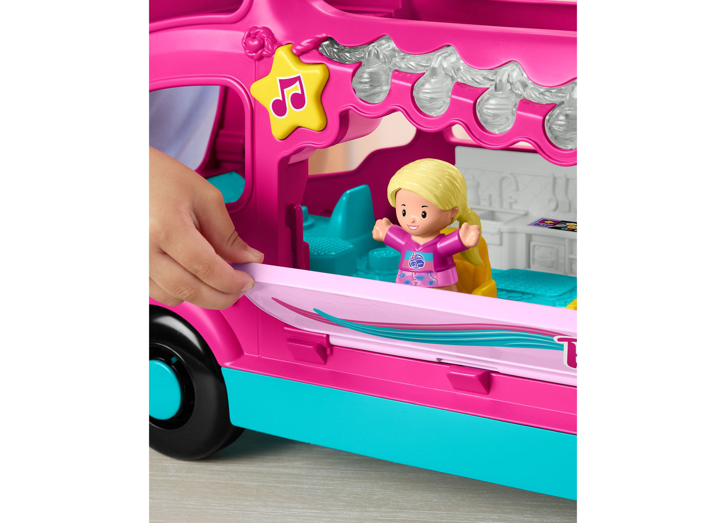 Fisher-Price Little People Barbie Little Dreamcamper RV Playset with Music Lights 2 Figures