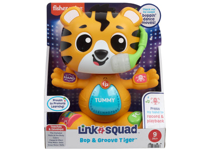 Fisher-Price Link Squad Bop Groove Tiger Baby Learning Toy with Music Lights