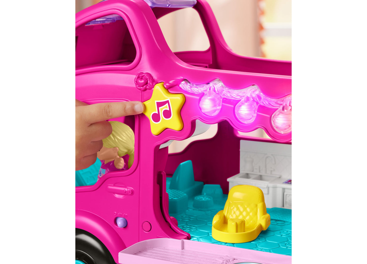 Fisher-Price Little People Barbie Little Dreamcamper RV Playset with Music Lights 2 Figures