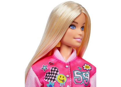 Barbie I Love School Toy Set with 7 Accessories, Blonde Fashion Doll Wears Removable Look