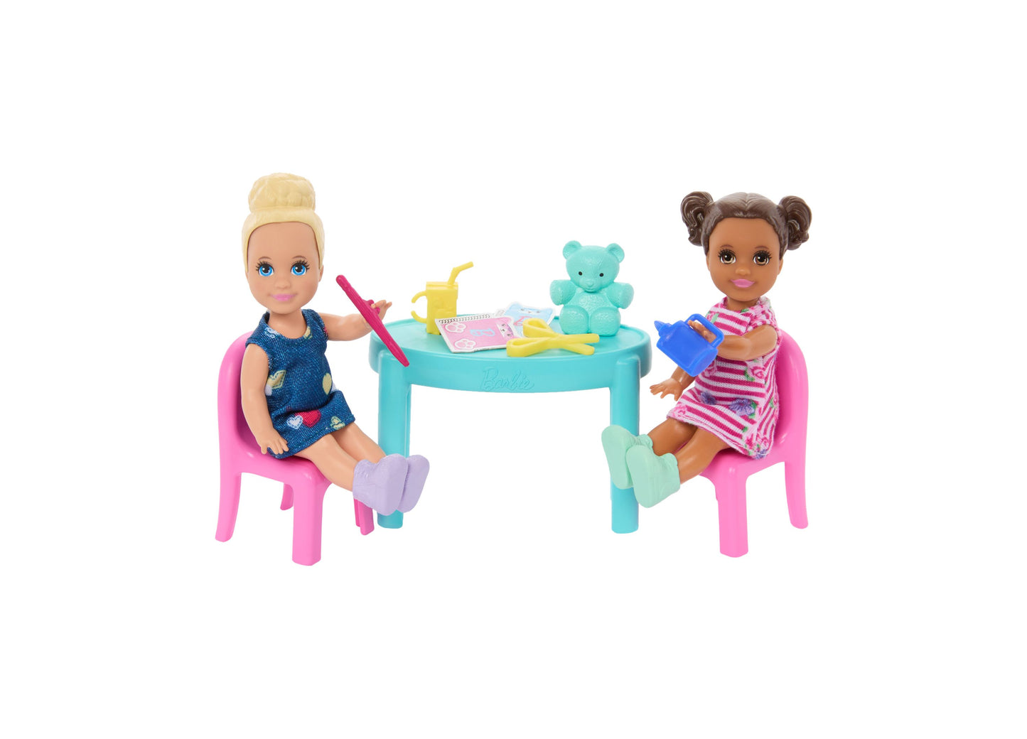 Barbie I Love School Classroom Playset with 1 Fashion Doll, 2 Small Dolls 20+ Accessories