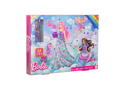 Barbie Advent Calendar, Fashion Doll 24 Surprise Accessories, Transform to Mermaid More