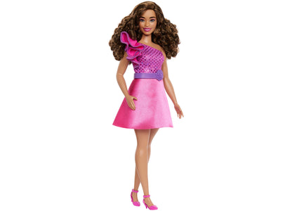 Barbie Fashionistas 65th Anniversary Doll 225, with Brown Hair, Pink Sparkly Dress