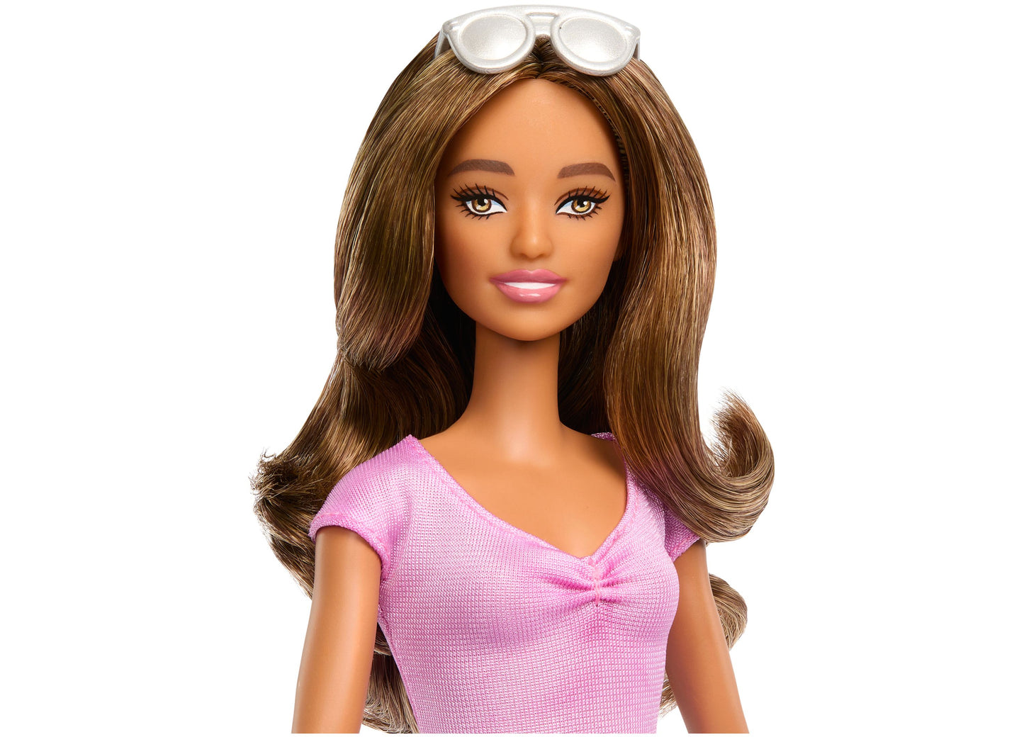 Barbie Fashionistas Doll Brown Hair & Eyes-Blind Doll with Cane and Sunglasses