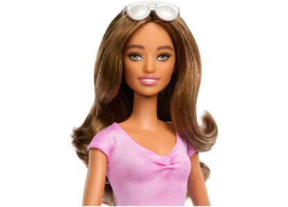 Barbie Fashionistas Doll Brown Hair & Eyes-Blind Doll with Cane and Sunglasses