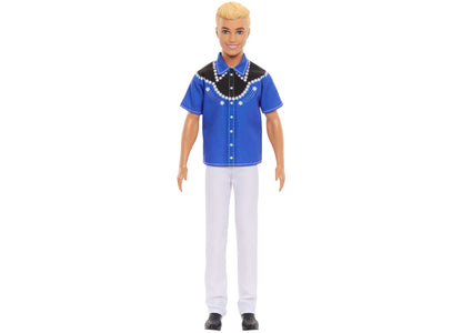 Barbie Fashionistas 65th Anniversary Ken Doll 226, Blonde Fashion Doll with Western Look