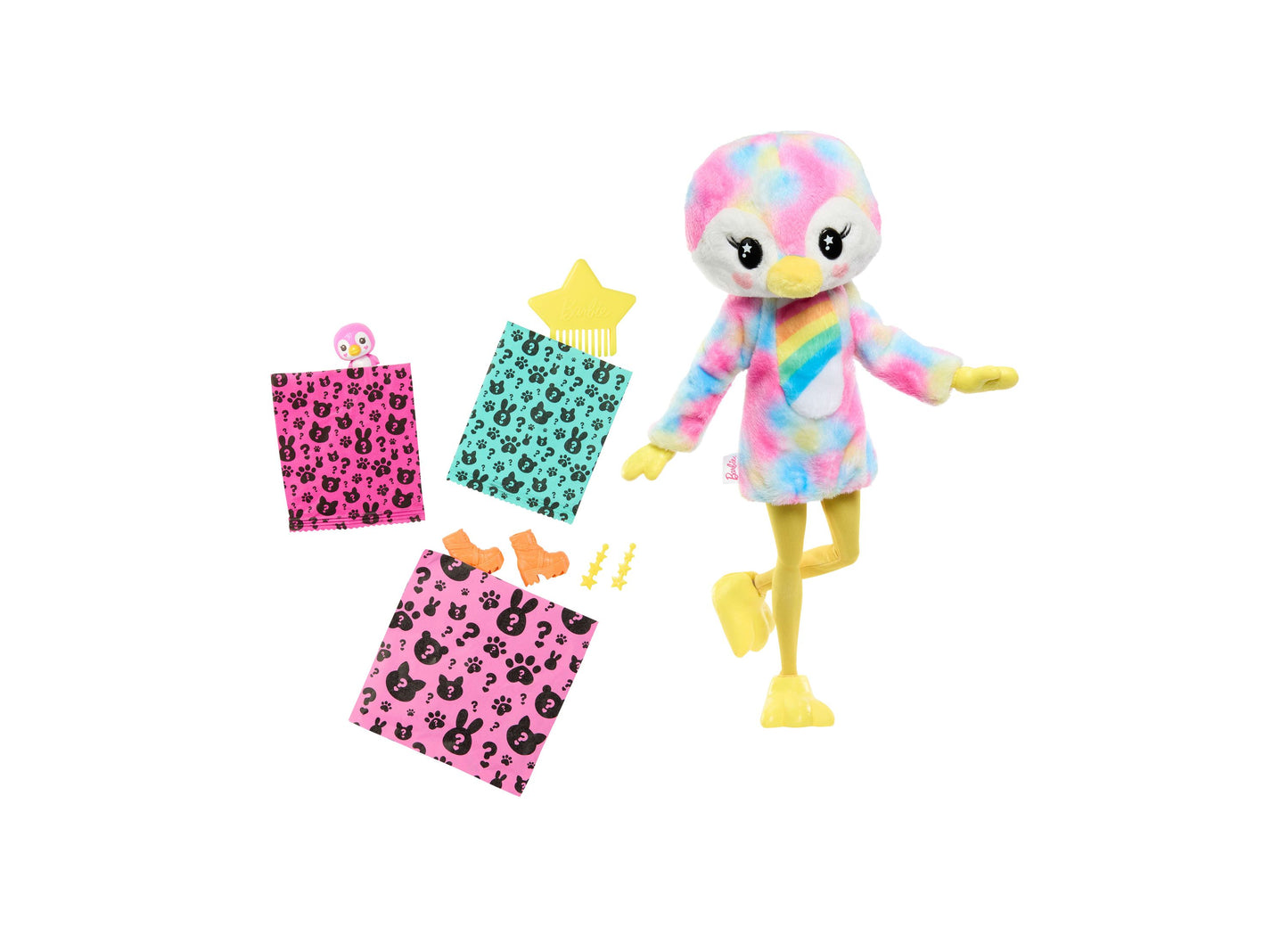 Barbie Cutie Reveal Penguin Doll Accessories, Color Dream Series with 10 Surprises