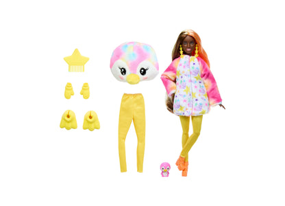 Barbie Cutie Reveal Penguin Doll Accessories, Color Dream Series with 10 Surprises