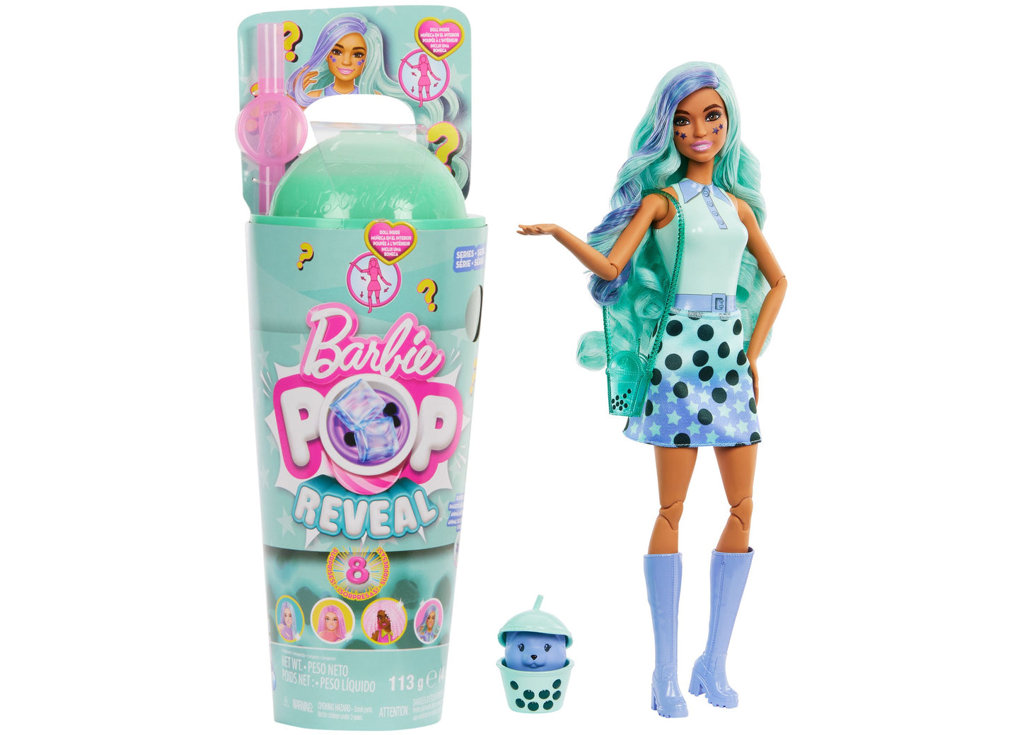 Barbie Pop Reveal Bubble Green Tea Scented Series Doll with Accessories Set