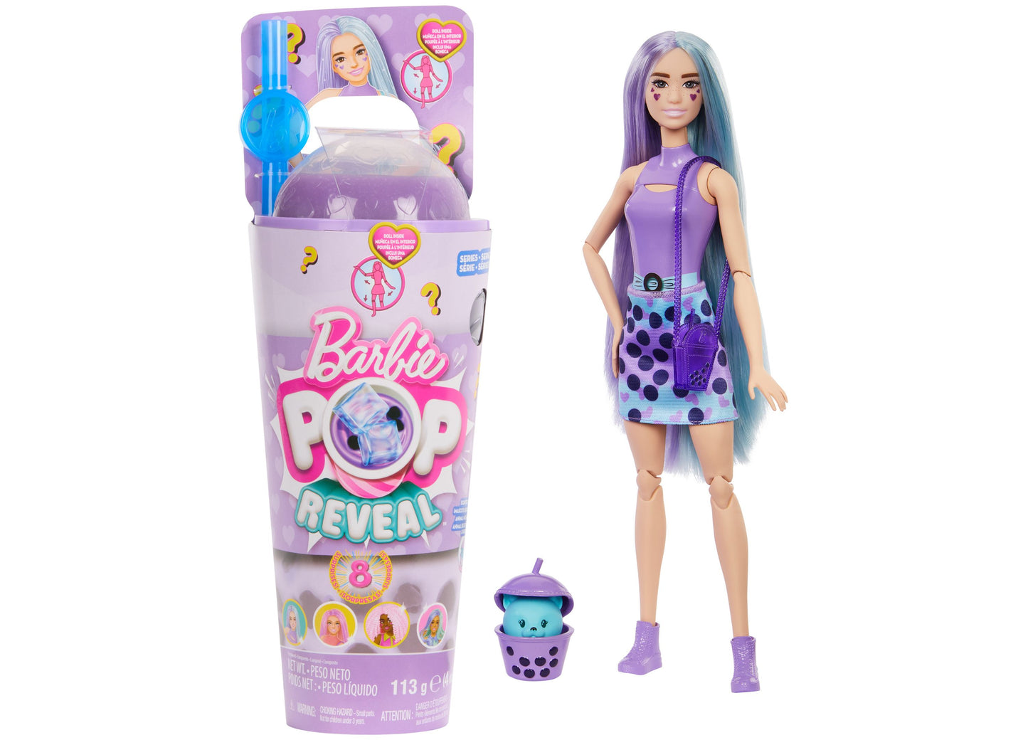 Barbie Pop Reveal Bubble Tea Taro Milk Scented Series Doll & Accessories Set