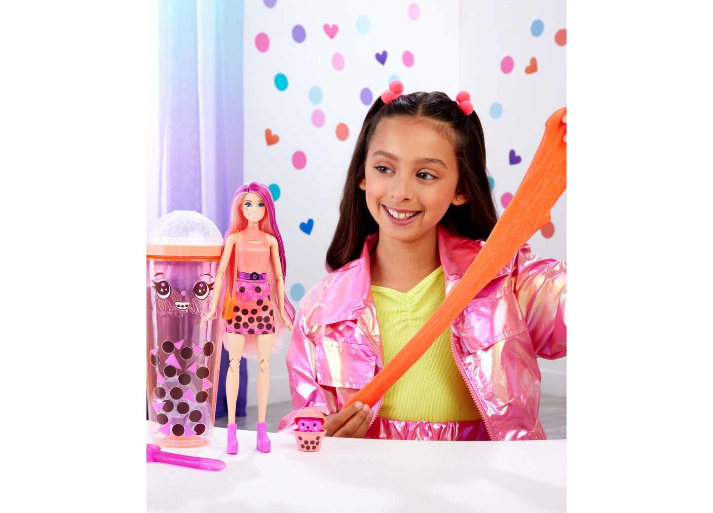 Barbie Pop Reveal Bubble Mango Mochi Scented Tea Series with Doll Accessories Set