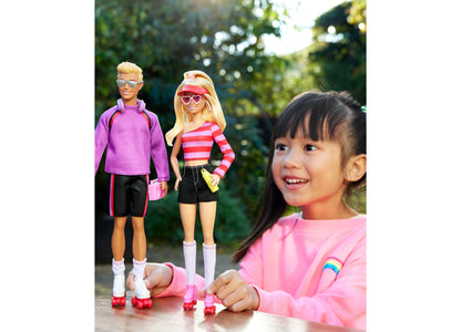 65th Anniversary Barbie Fashionistas, 2 Dolls, 6 Accessories Set, Roller-Skating Theme