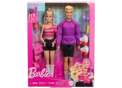 65th Anniversary Barbie Fashionistas, 2 Dolls, 6 Accessories Set, Roller-Skating Theme