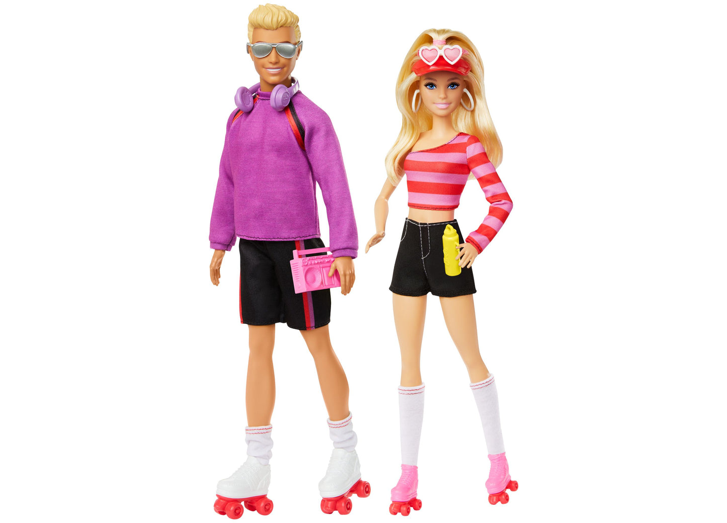 65th Anniversary Barbie Fashionistas, 2 Dolls, 6 Accessories Set, Roller-Skating Theme