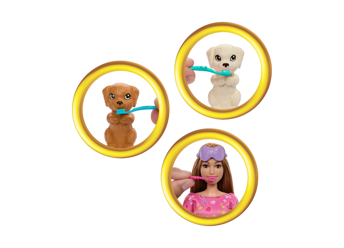 Barbie Doll Puppy Slumber Party Playset with 2 Toy Dog Figures, 10+ Accessories, Color-Change