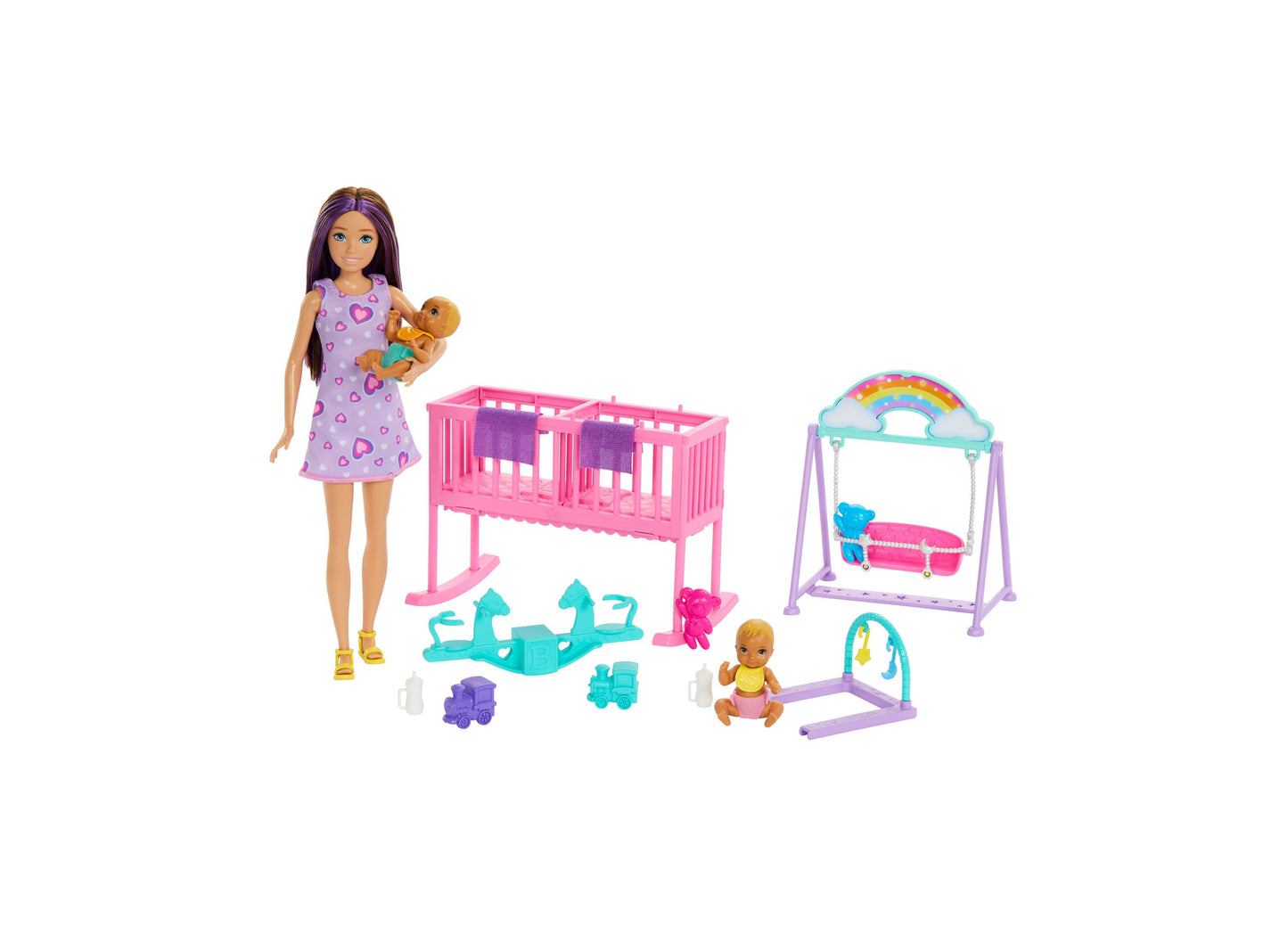 Barbie Skipper Babysitter Playset with Twin Nursery Accessories