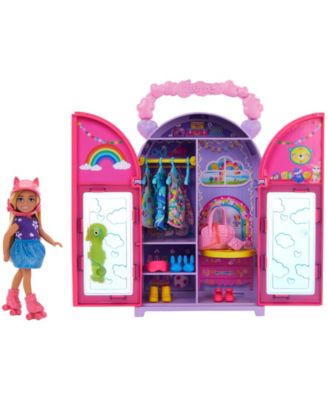 Barbie Chelsea Doll Closet Toy Playset with Clothes Accessories