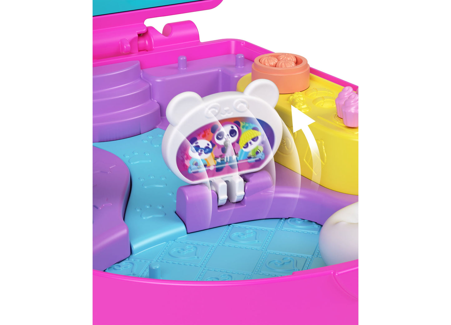 Polly Pocket Bubble Tea Panda Compact Playset with Accessories