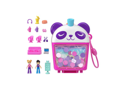 Polly Pocket Bubble Tea Panda Compact Playset with Accessories