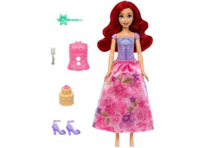 Disney Princess Spin Reveal Ariel - Floral Fashion Doll with 11 Surprises