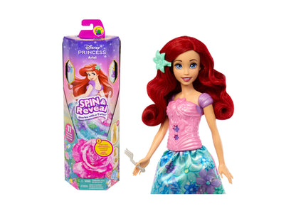 Disney Princess Spin Reveal Ariel - Floral Fashion Doll with 11 Surprises