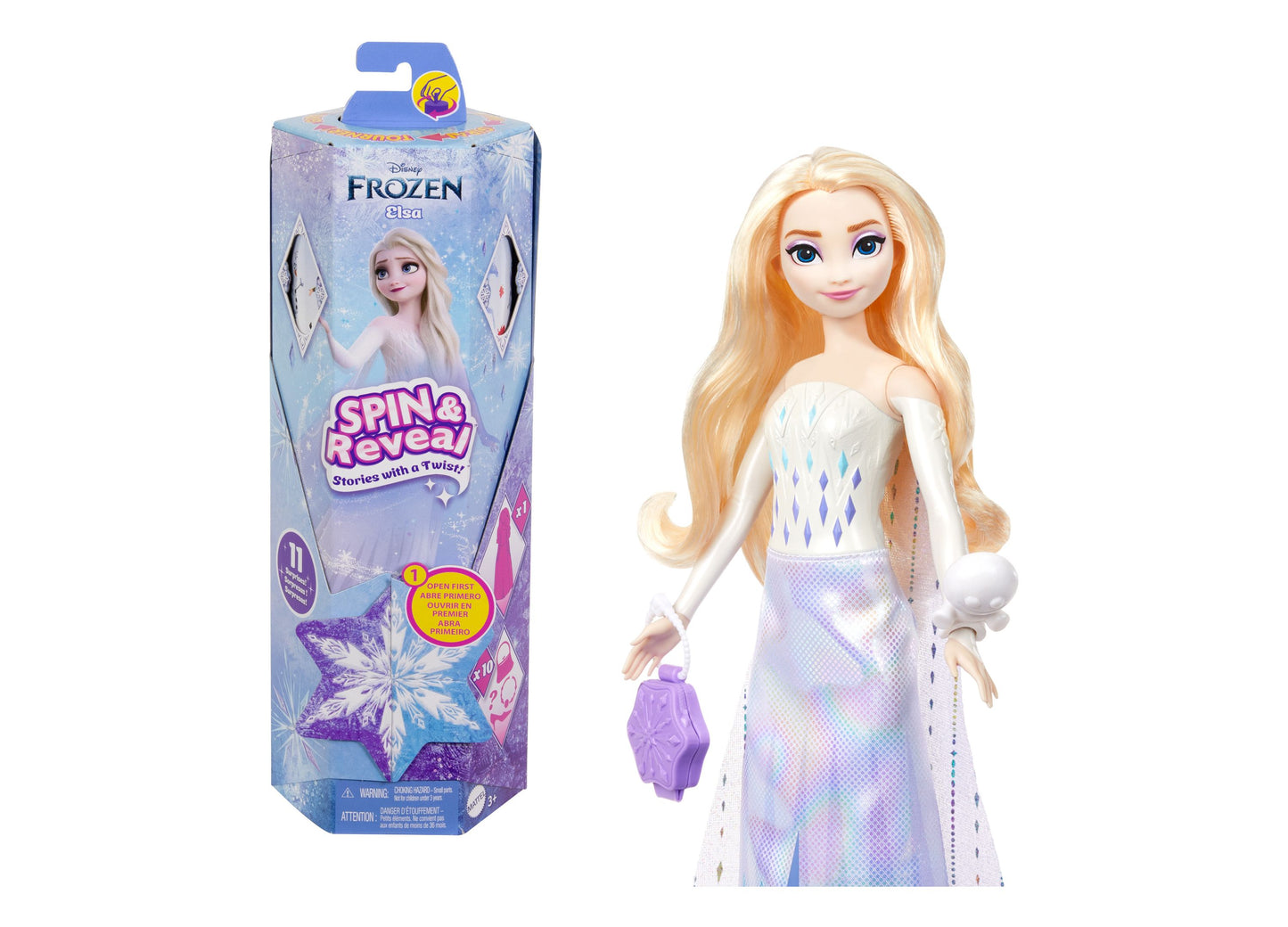 Disney Frozen - Spin Reveal Elsa Fashion Doll with 11 Surprises