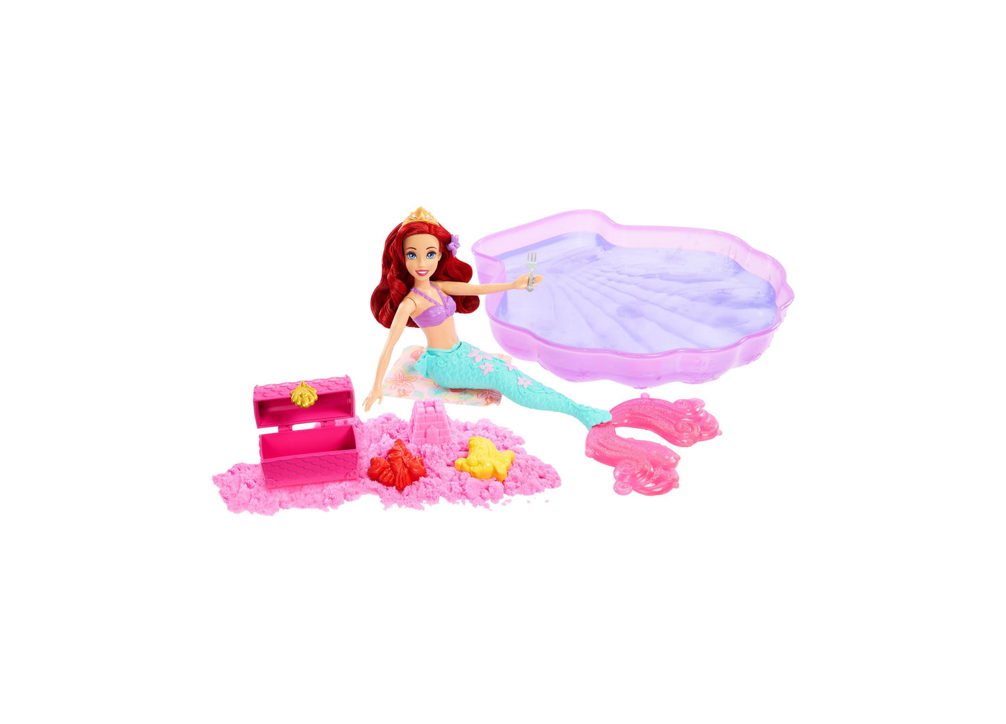 Disney Princess Ariel Doll with Shell Pool and Moldable Sand