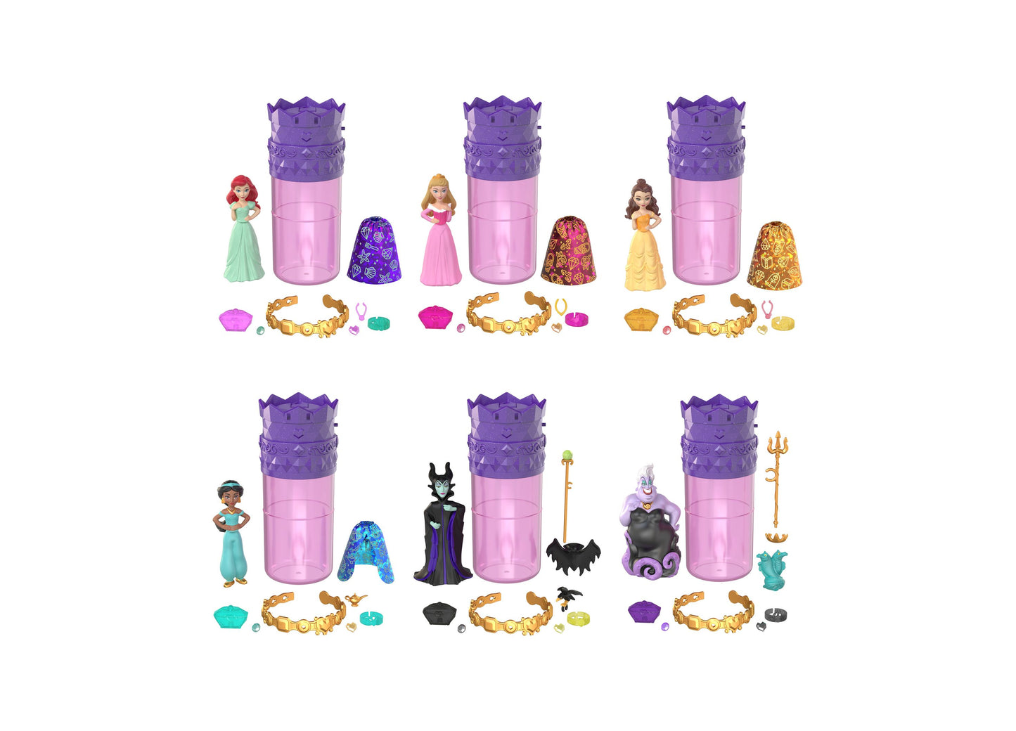 Disney Princess Royal Color Reveal - Gem-Themed Mystery Doll