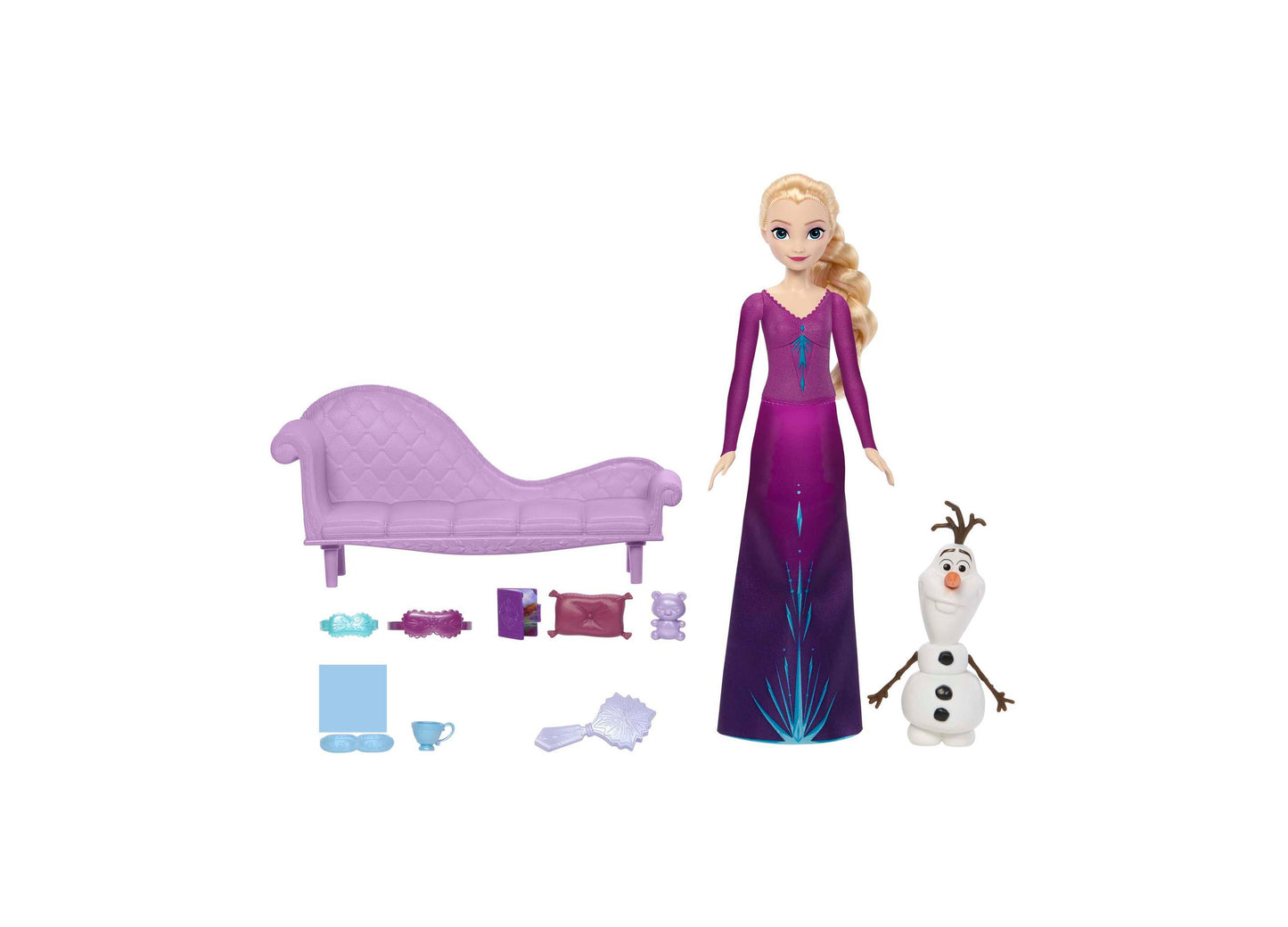 Disney Frozen Snow Dreams Elsa Doll with Olaf and Nighttime Accessories