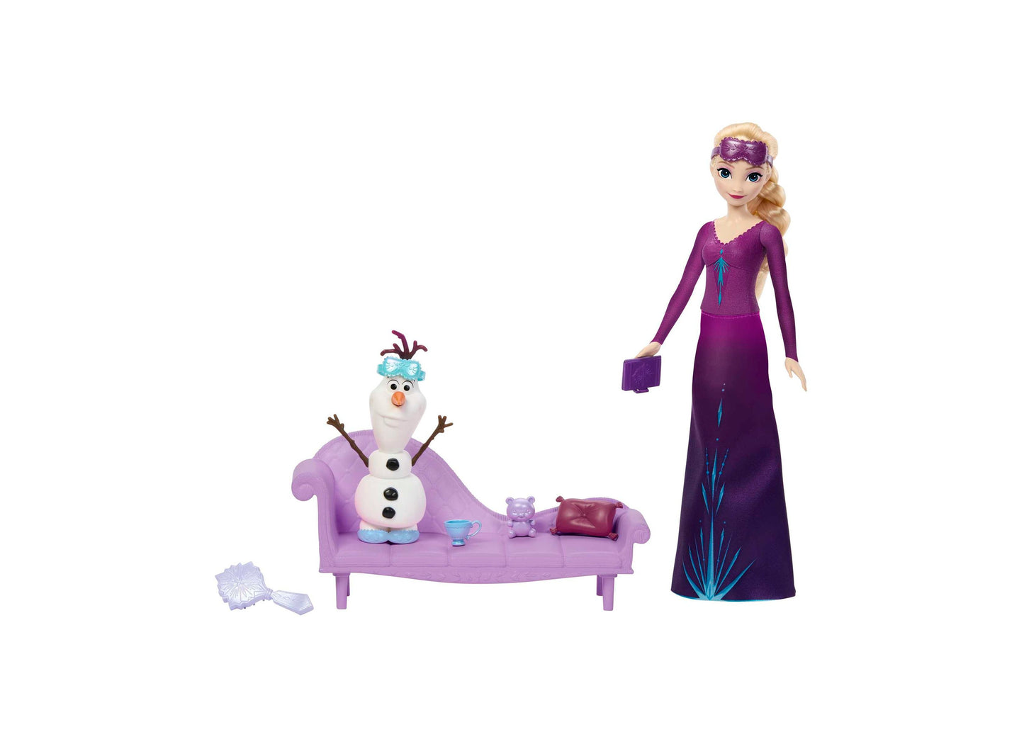 Disney Frozen Snow Dreams Elsa Doll with Olaf and Nighttime Accessories