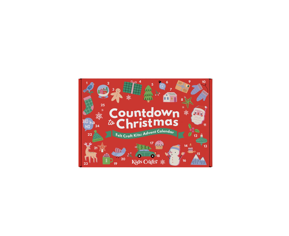 Kids Crafts 2024 Countdown to Christmas Advent Calendar, 25 DIY Craft Kits