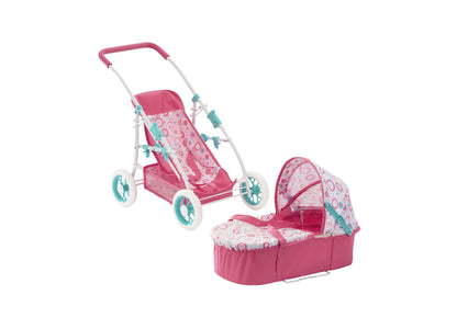 You & Me Versatile Convertible Doll Pram for 12-16 Inch Dolls