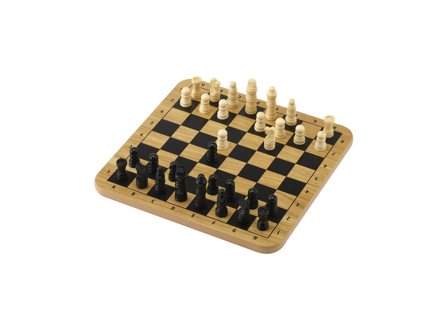 Pavilion 2-in-1 Wooden Chess & Checkers Board Game Set