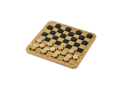 Pavilion 2-in-1 Wooden Chess & Checkers Board Game Set