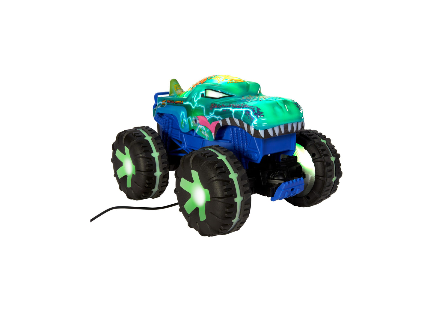 Hot Wheels Monster Trucks 1:15 Scale Remote-Control Vehicle - Glow-in-the-Dark Thrasher