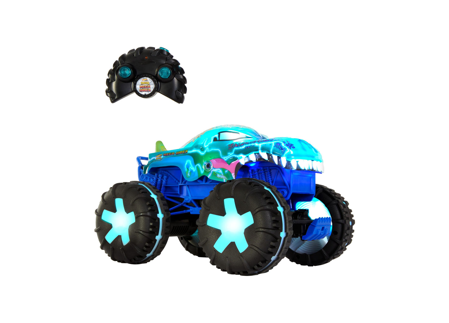 Hot Wheels Monster Trucks 1:15 Scale Remote-Control Vehicle - Glow-in-the-Dark Thrasher