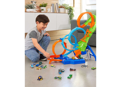 Hot Wheels Action 4-Loop Crash Out Track Toy Car