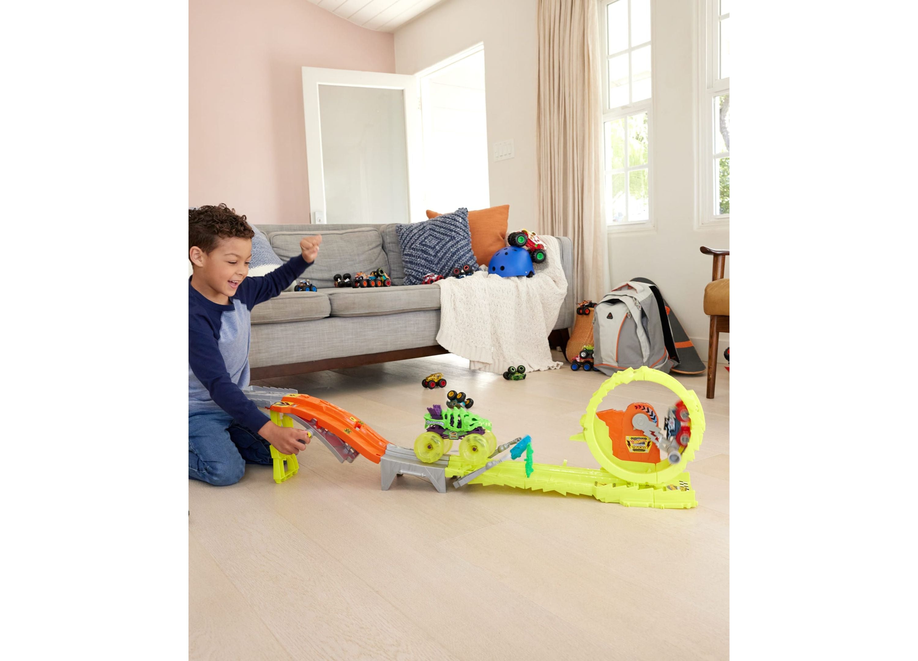 Hot wheels monster truck train on sale