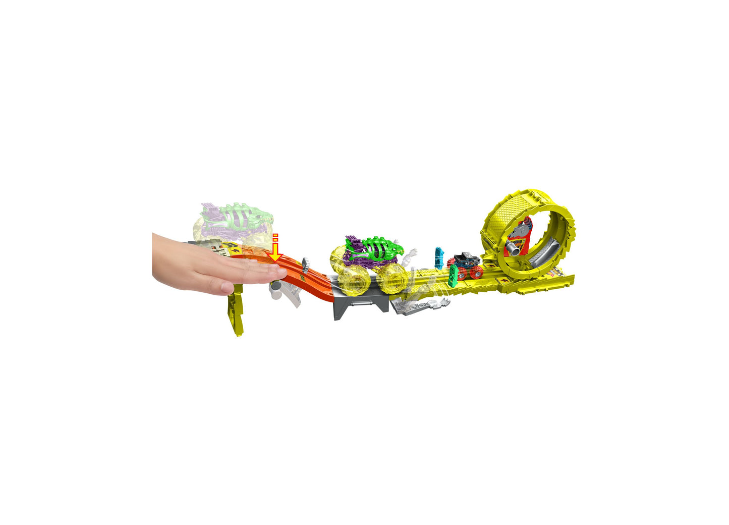 Hot Wheels Monster Trucks Race and Chase Challenge Playset