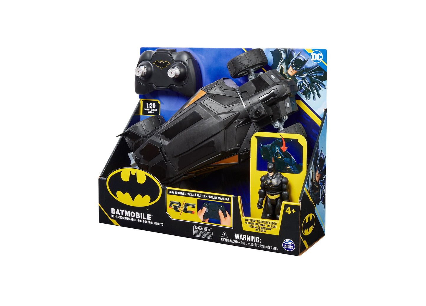 DC Comics Remote Control Batmobile - 1:20 Scale - Authentic Batman Design