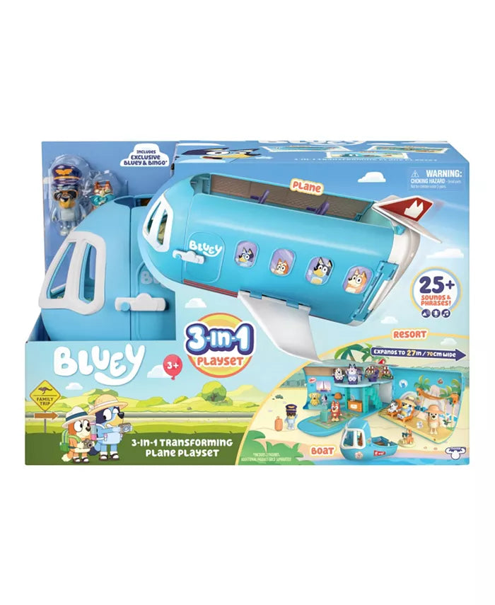 Bluey 3-in-1 Transforming Airplane Playset S11