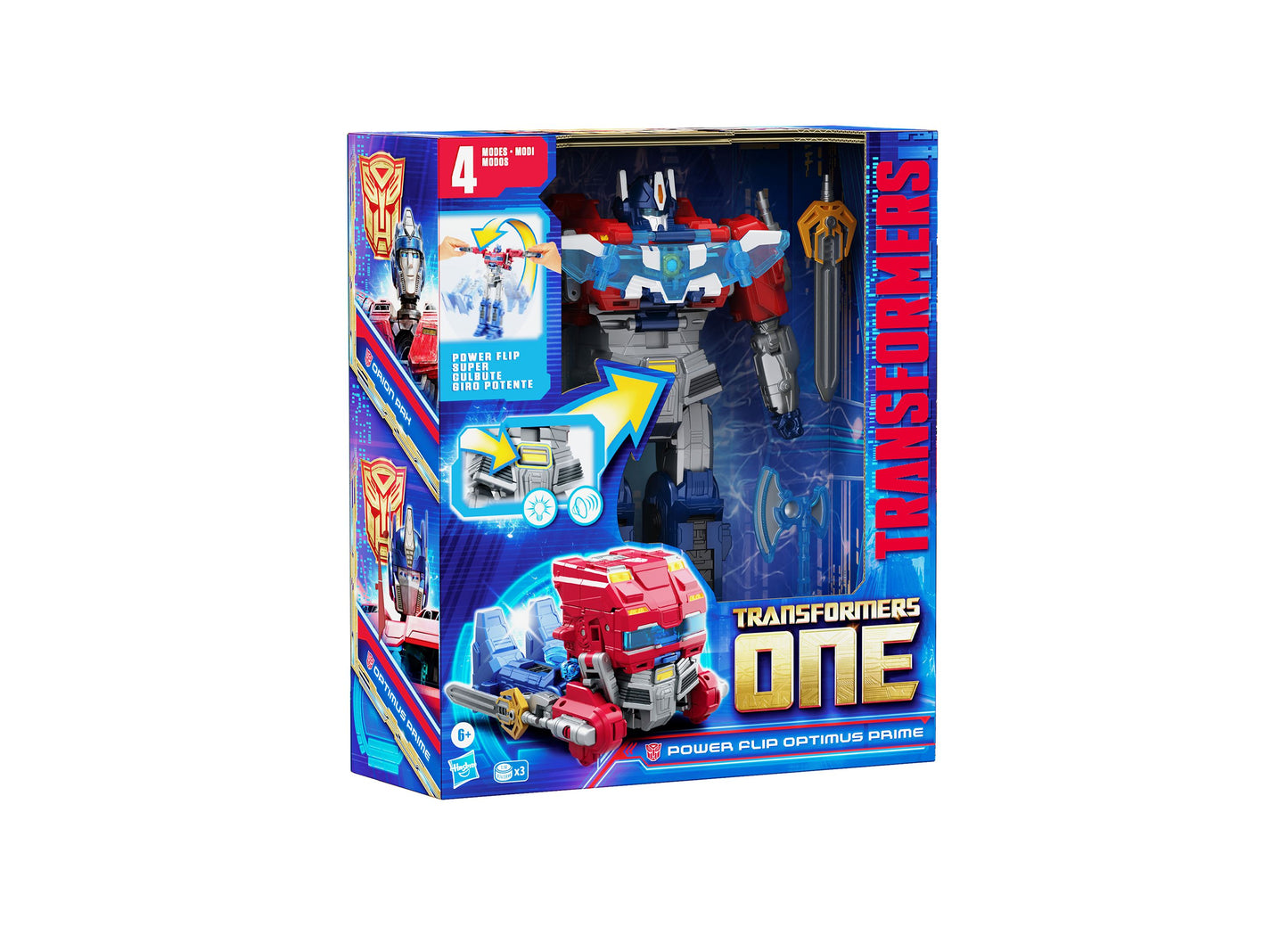 Transformers One Power Flip Optimus Prime Orion Pax Action Figure