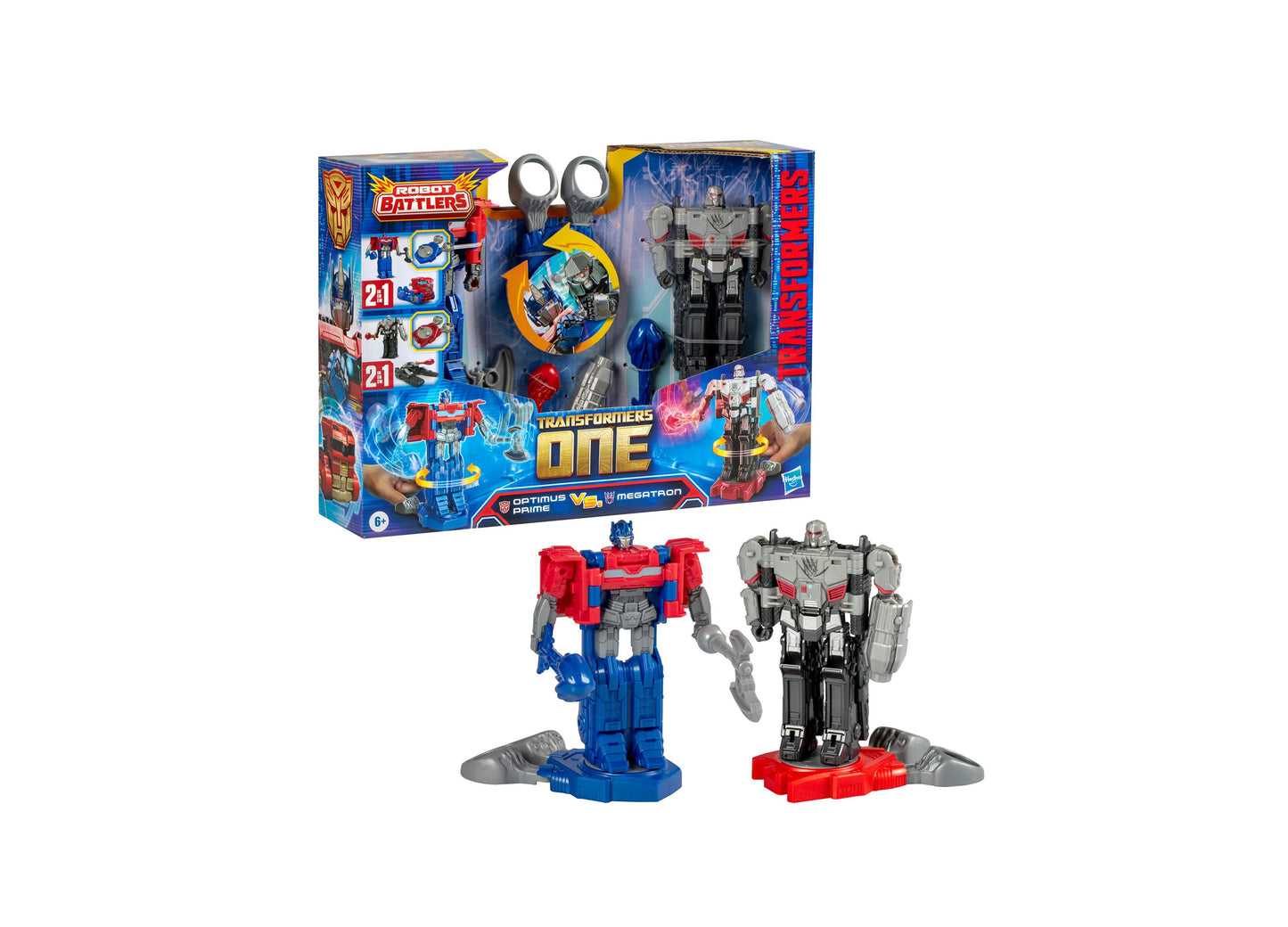 Transformers One 4.5 inch Robot Battlers Optimus Prime and Megatron Action Figure 2-Pack