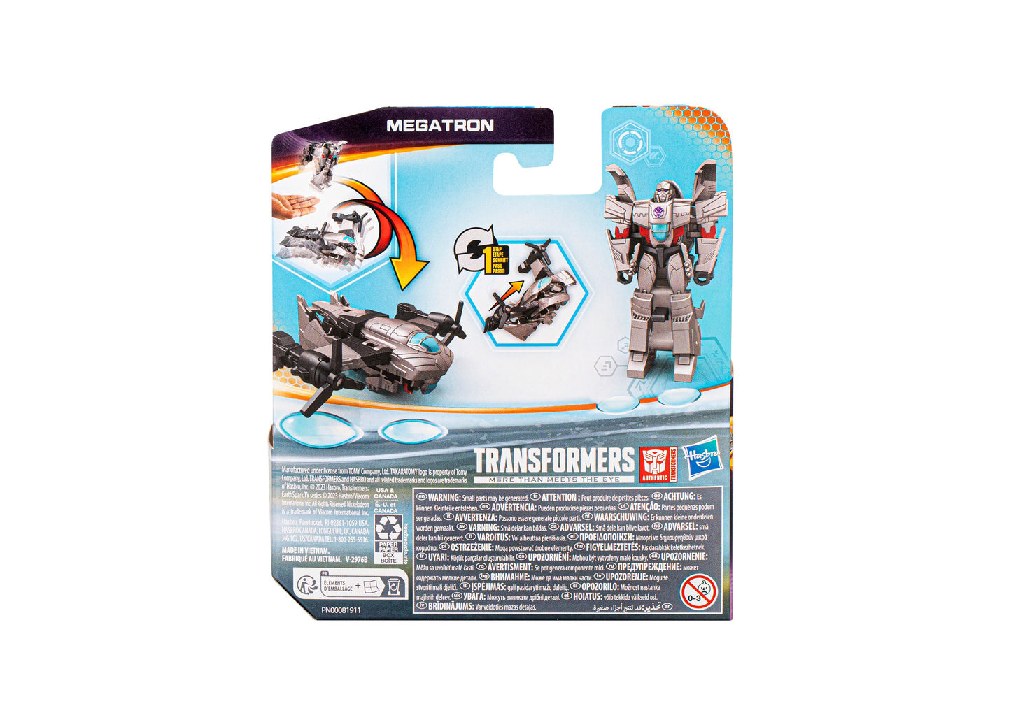 Transformers EarthSpark 1-Step Flip Changer Megatron Action Figure