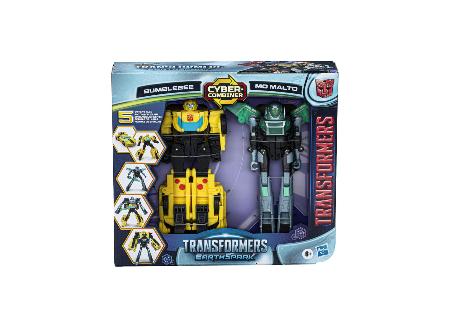 Transformers EarthSpark Cyber-Combiner Bumblebee and Mo Malto Action Figure